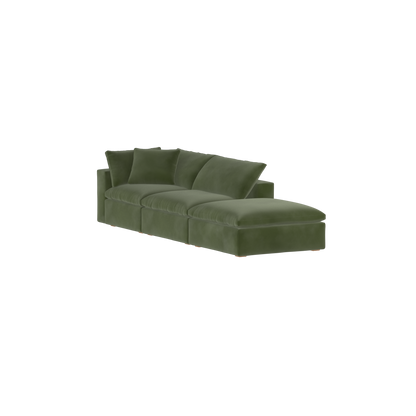 Ari modulares Ecksofa mit Sitzhocker