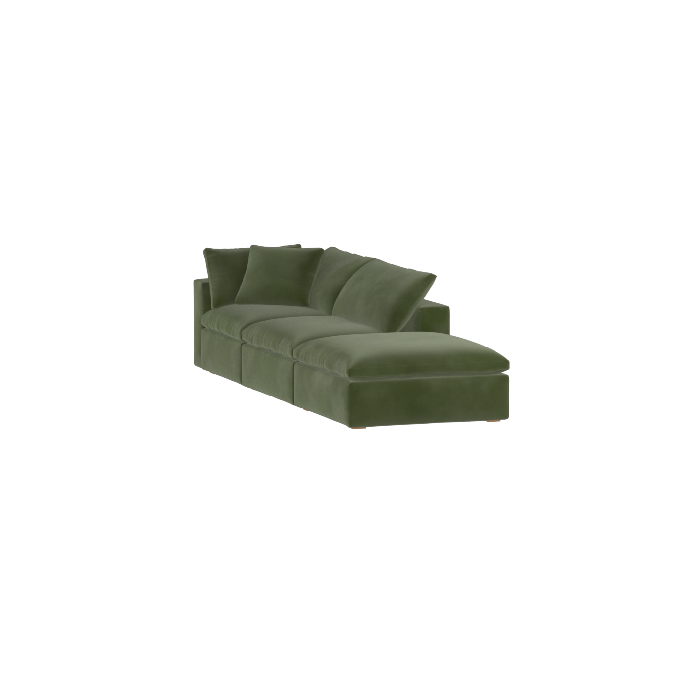 Ari modulares Ecksofa mit Sitzhocker