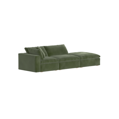 Ari modulares Ecksofa mit Sitzhocker