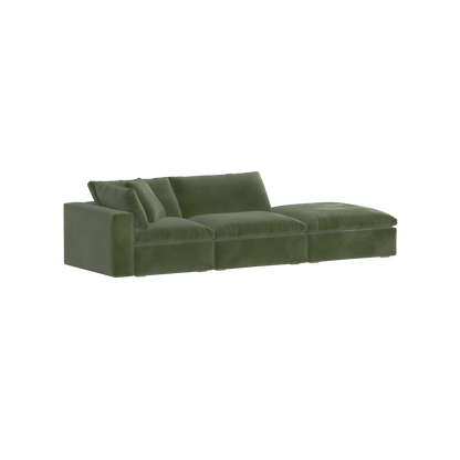 Ari modulares Ecksofa mit Sitzhocker