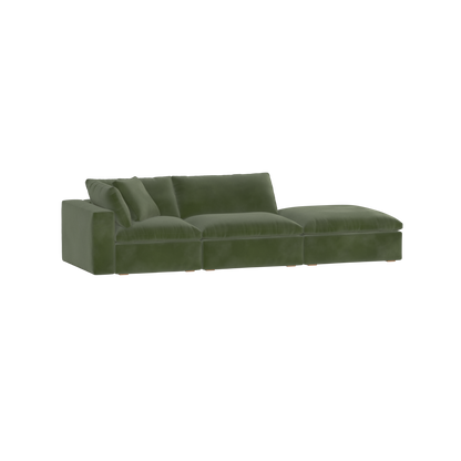 Ari modulares Ecksofa mit Sitzhocker