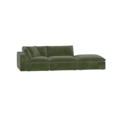 Ari modulares Ecksofa mit Sitzhocker