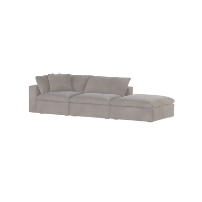 Ari modulares Ecksofa mit Sitzhocker