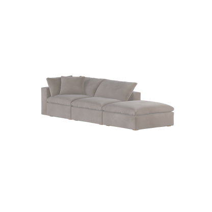 Ari modulares Ecksofa mit Sitzhocker