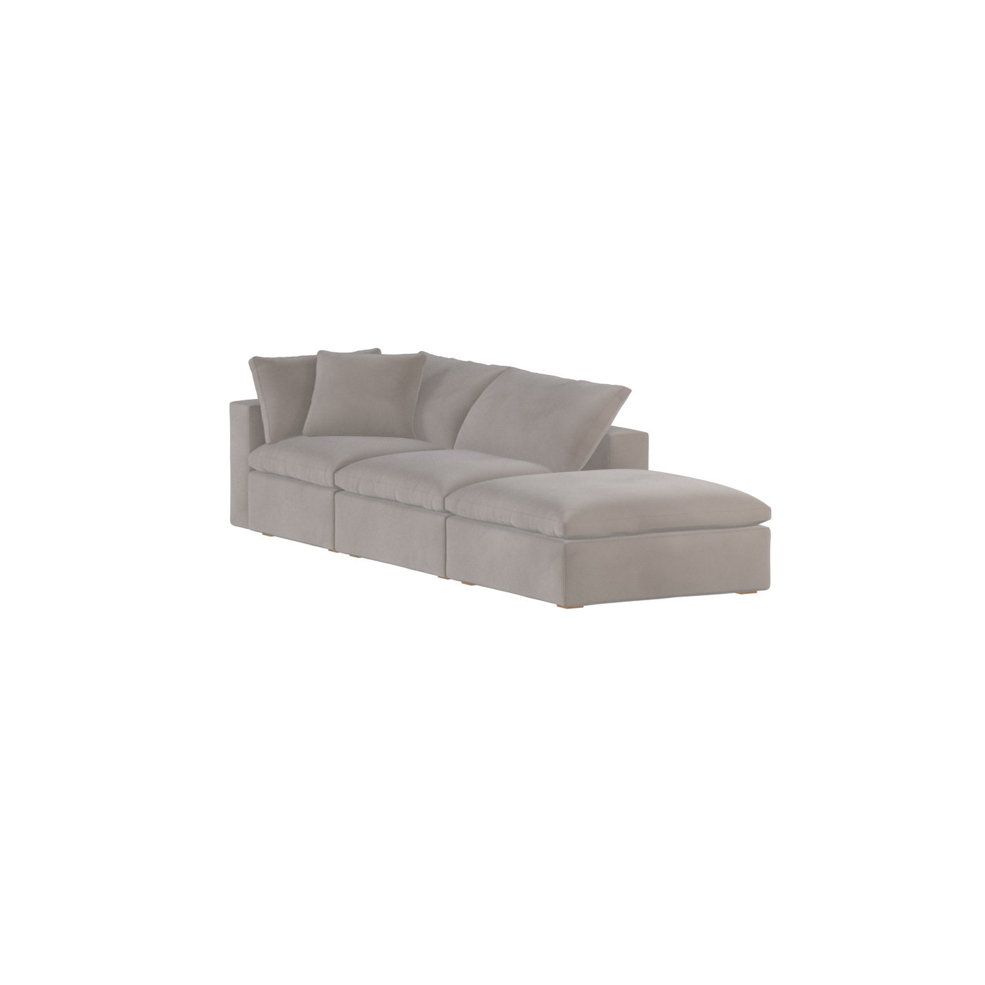 Ari modulares Ecksofa mit Sitzhocker