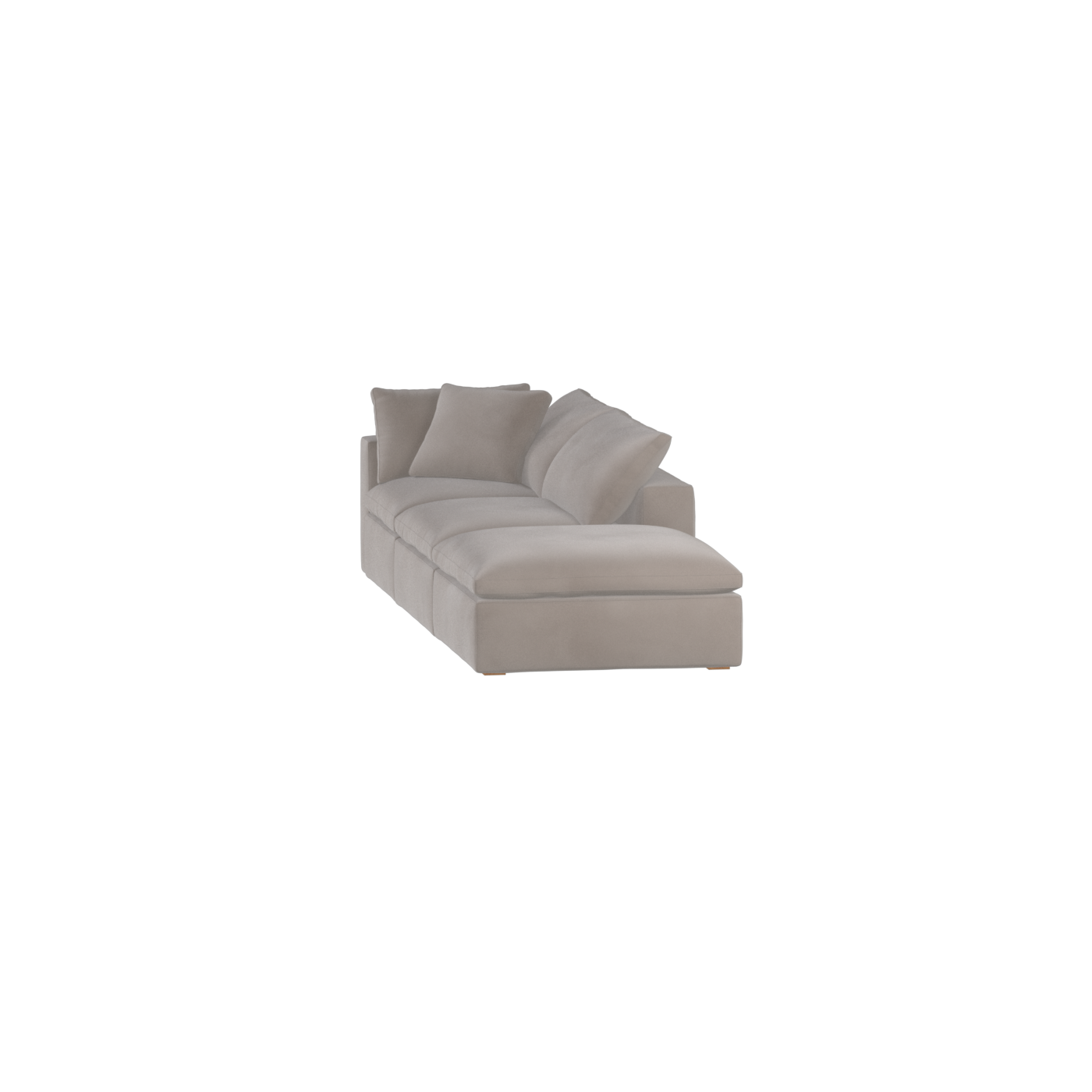 Ari modulares Ecksofa mit Sitzhocker