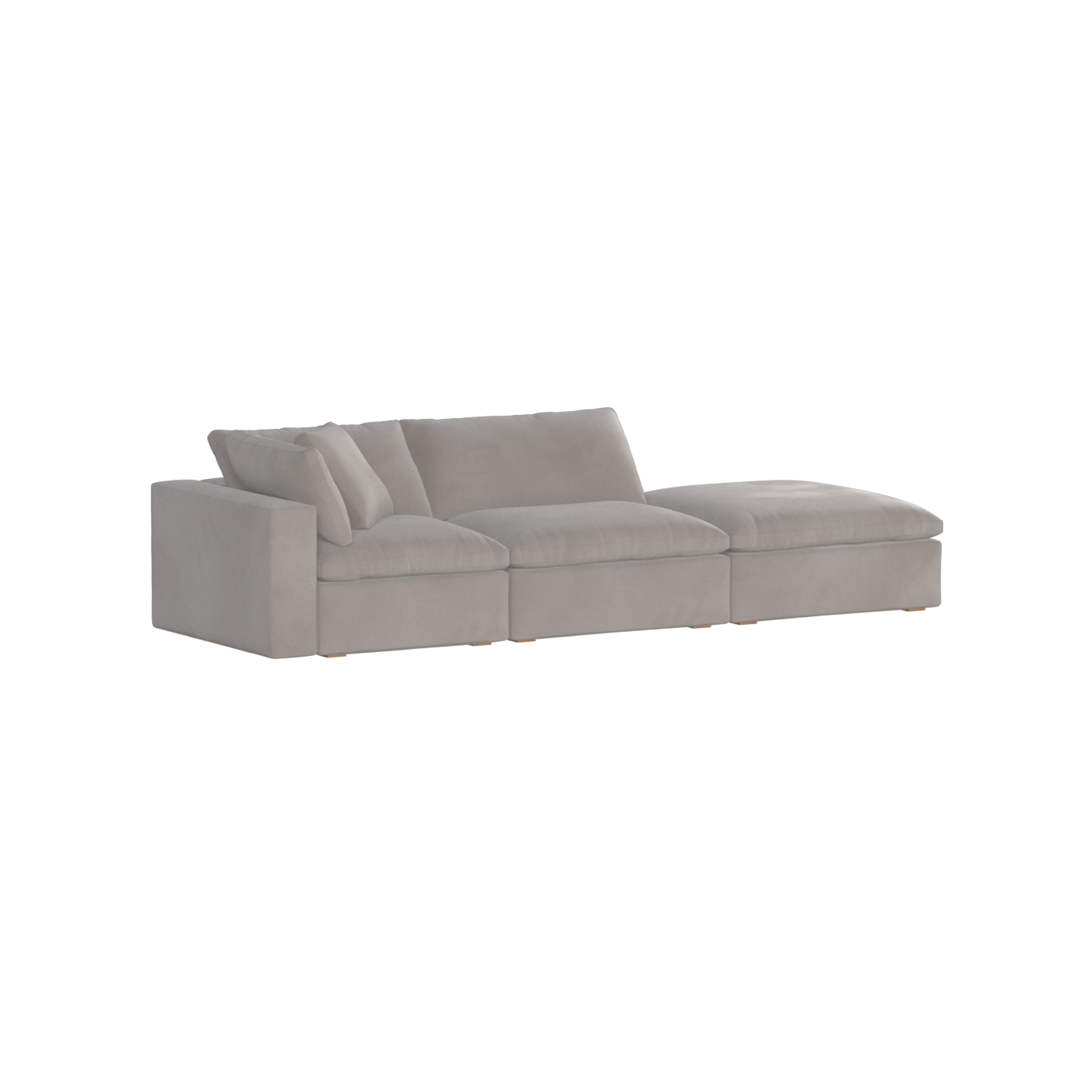 Ari modulares Ecksofa mit Sitzhocker
