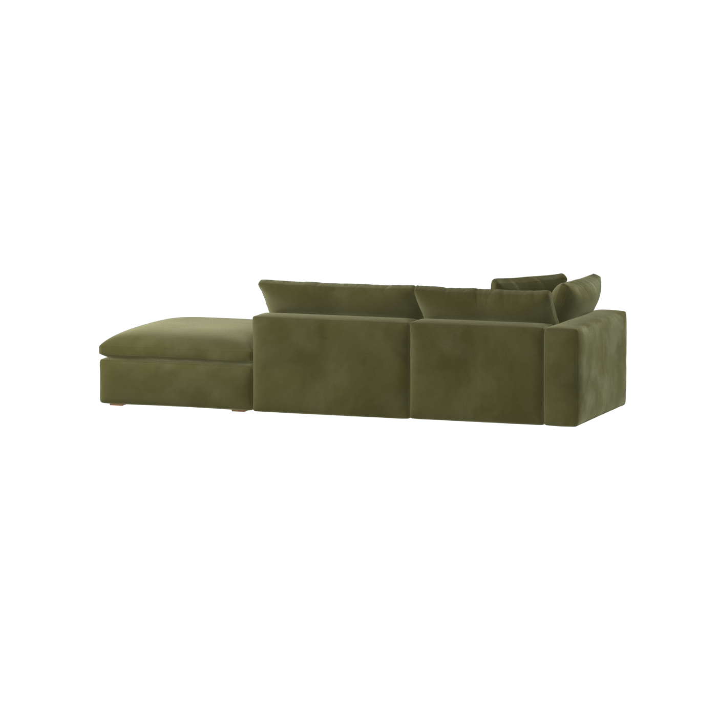 Canapé d'angle modulable Ari avec pouf - Large choix de tissus
