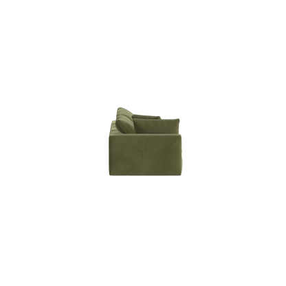 Canapé d'angle modulable Ari avec pouf - Large choix de tissus
