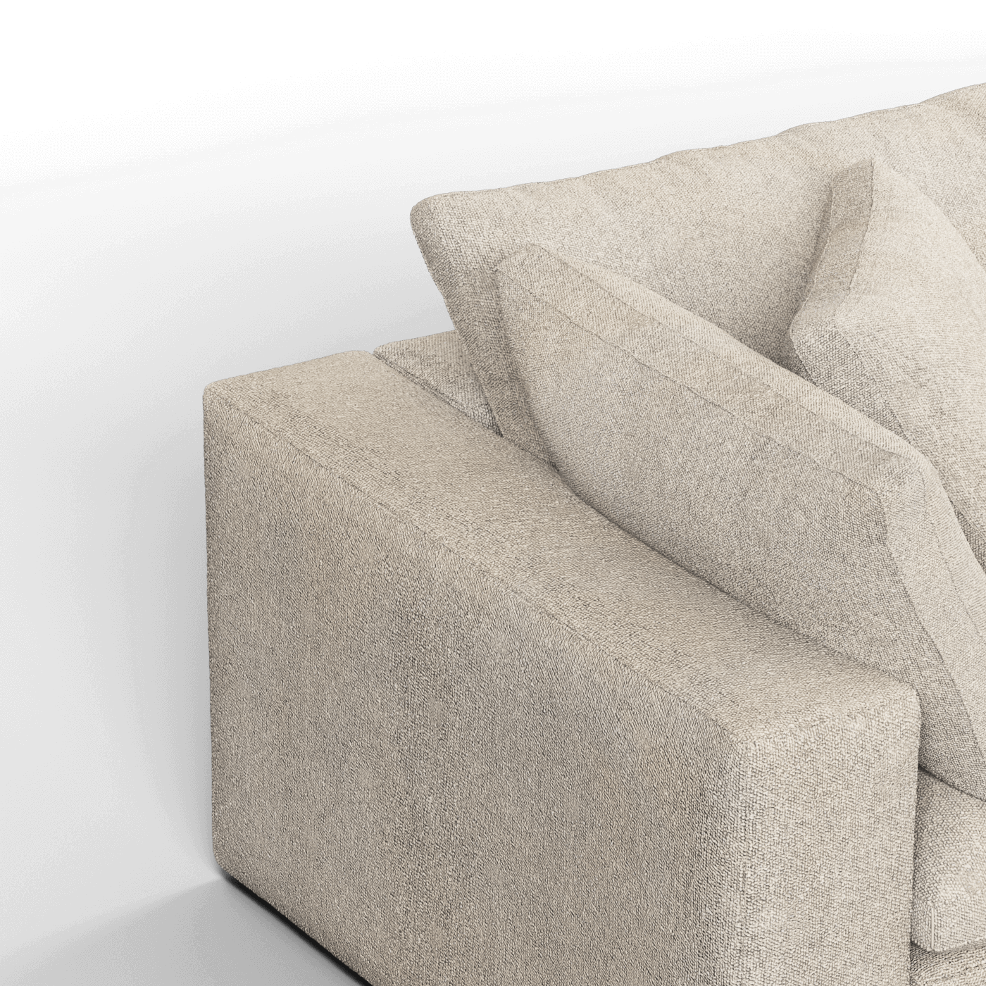 Ari modulares Ecksofa mit Sitzhocker