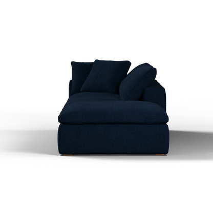 Canapé d'angle modulable Ari avec pouf - Large choix de tissus