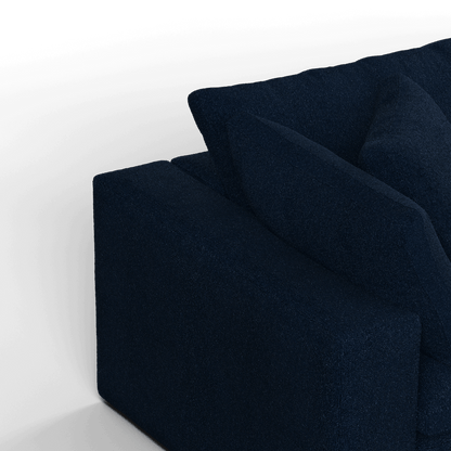 Canapé d'angle modulable Ari avec pouf - Large choix de tissus