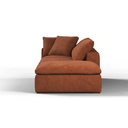 Canapé d'angle modulable Ari avec pouf - Large choix de tissus