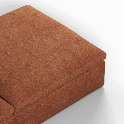 Canapé d'angle modulable Ari avec pouf - Large choix de tissus