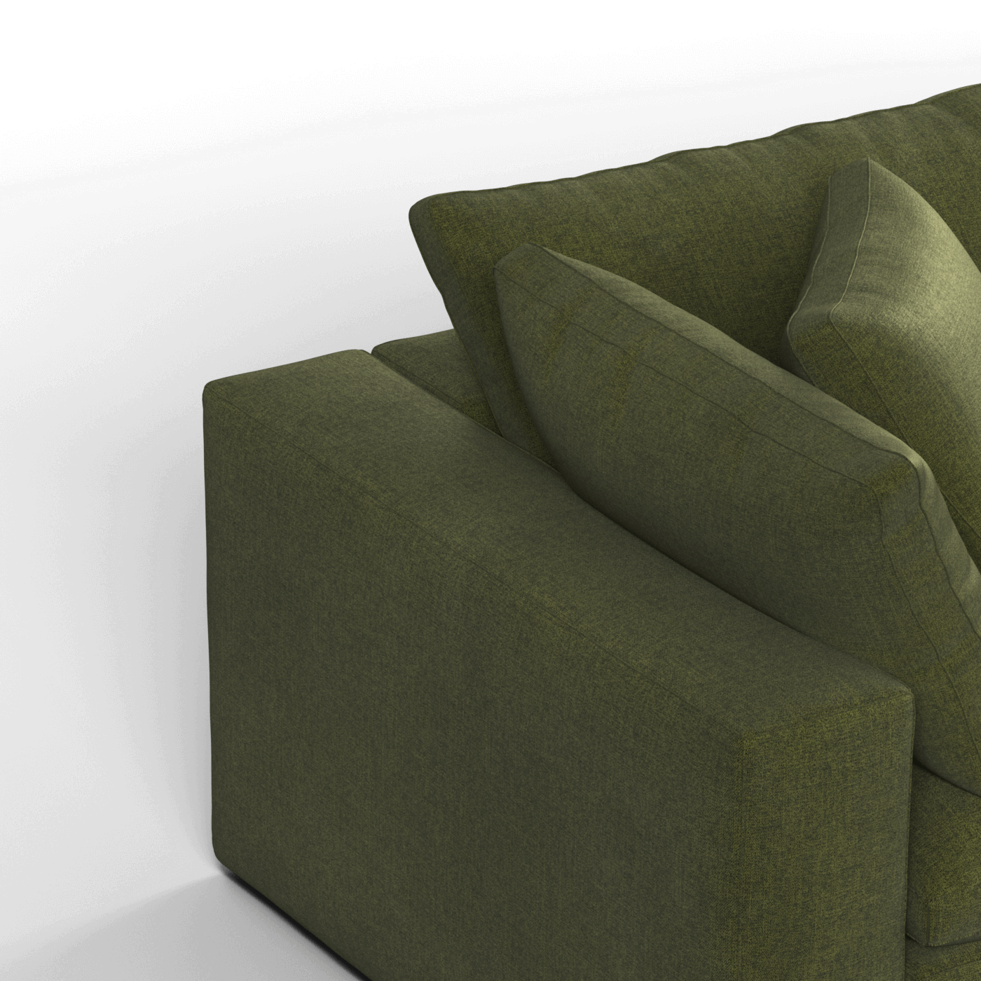 Canapé d'angle modulable Ari avec pouf - Large choix de tissus