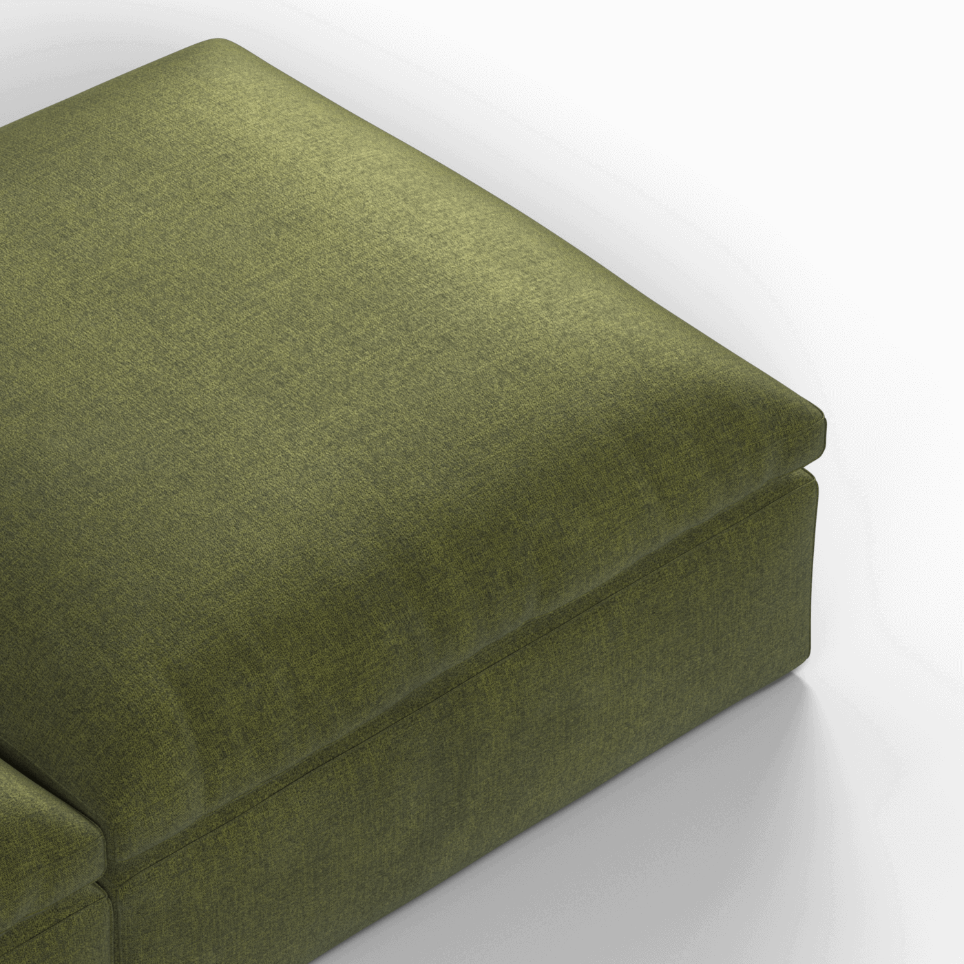 Canapé d'angle modulable Ari avec pouf - Large choix de tissus
