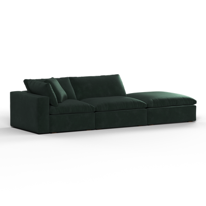 Ari modular corner Sofa with pouffe - Wide fabric range