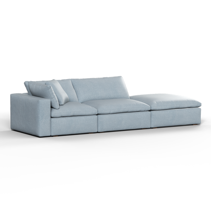 Ari modular corner Sofa with pouffe - Wide fabric range
