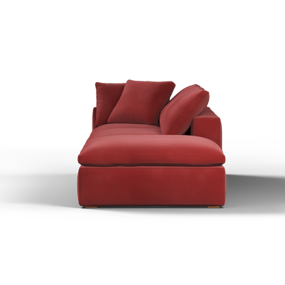 Canapé d'angle modulable Ari avec pouf - Large choix de tissus