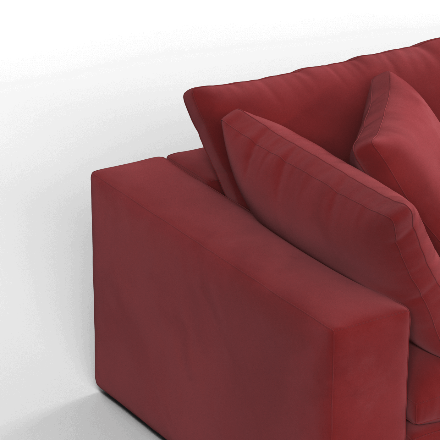 Canapé d'angle modulable Ari avec pouf - Large choix de tissus
