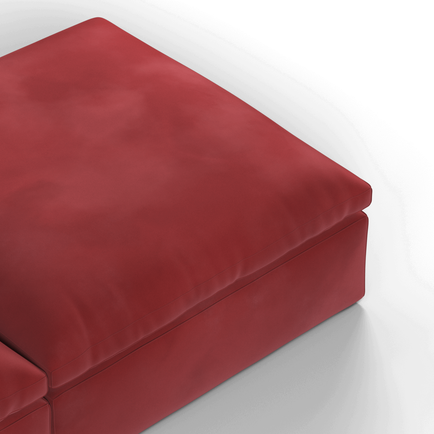 Canapé d'angle modulable Ari avec pouf - Large choix de tissus
