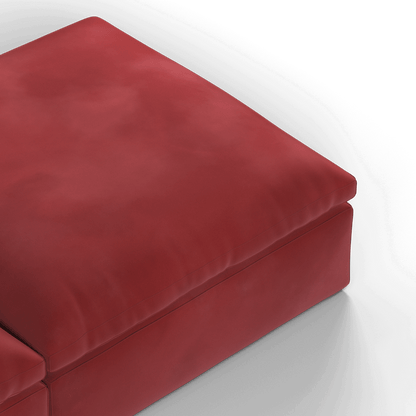 Canapé d'angle modulable Ari avec pouf - Large choix de tissus