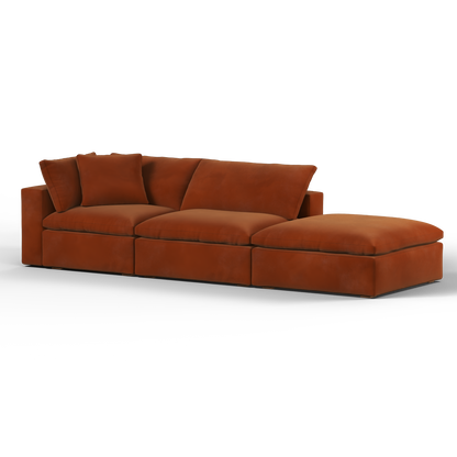 Ari modular corner Sofa with pouffe - Wide fabric range