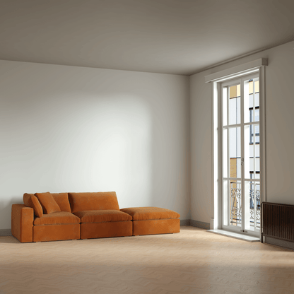 Ari modular corner Sofa with pouffe - Wide fabric range