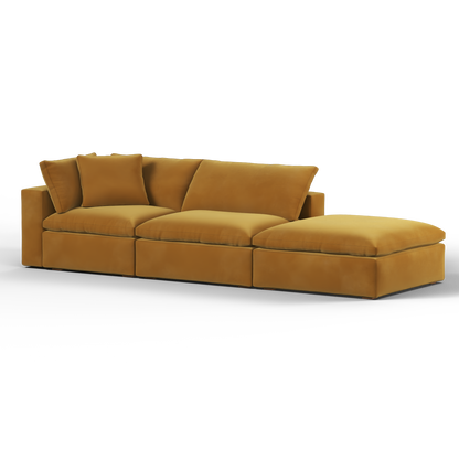 Ari modular corner Sofa with pouffe - Wide fabric range
