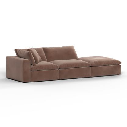 Ari modulares Ecksofa mit Sitzhocker