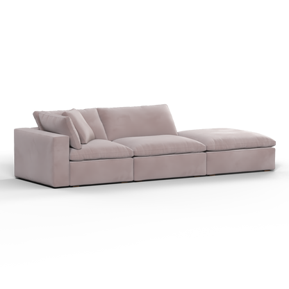 Ari modulares Ecksofa mit Sitzhocker