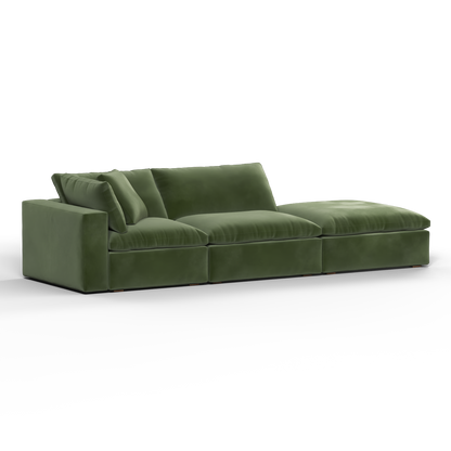 Ari modulares Ecksofa mit Sitzhocker