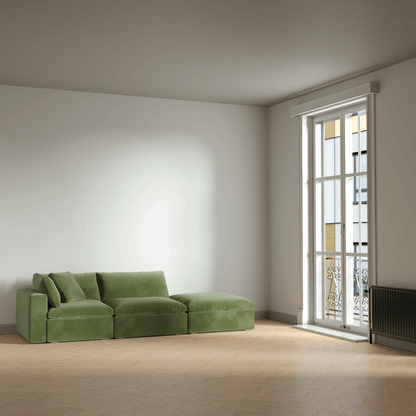 Ari modulares Ecksofa mit Sitzhocker