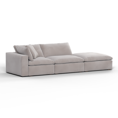 Ari modulares Ecksofa mit Sitzhocker