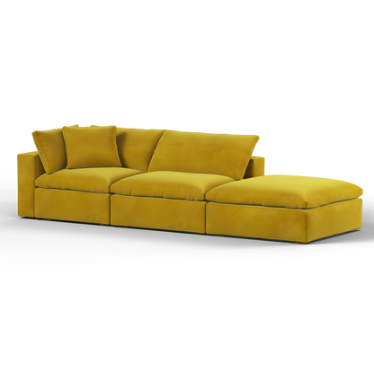 Ari modular corner Sofa with pouffe - Wide fabric range
