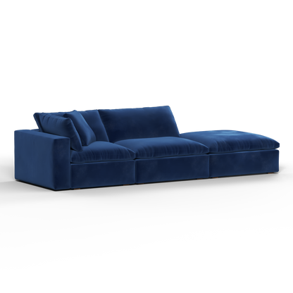 Ari modular corner Sofa with pouffe - Wide fabric range