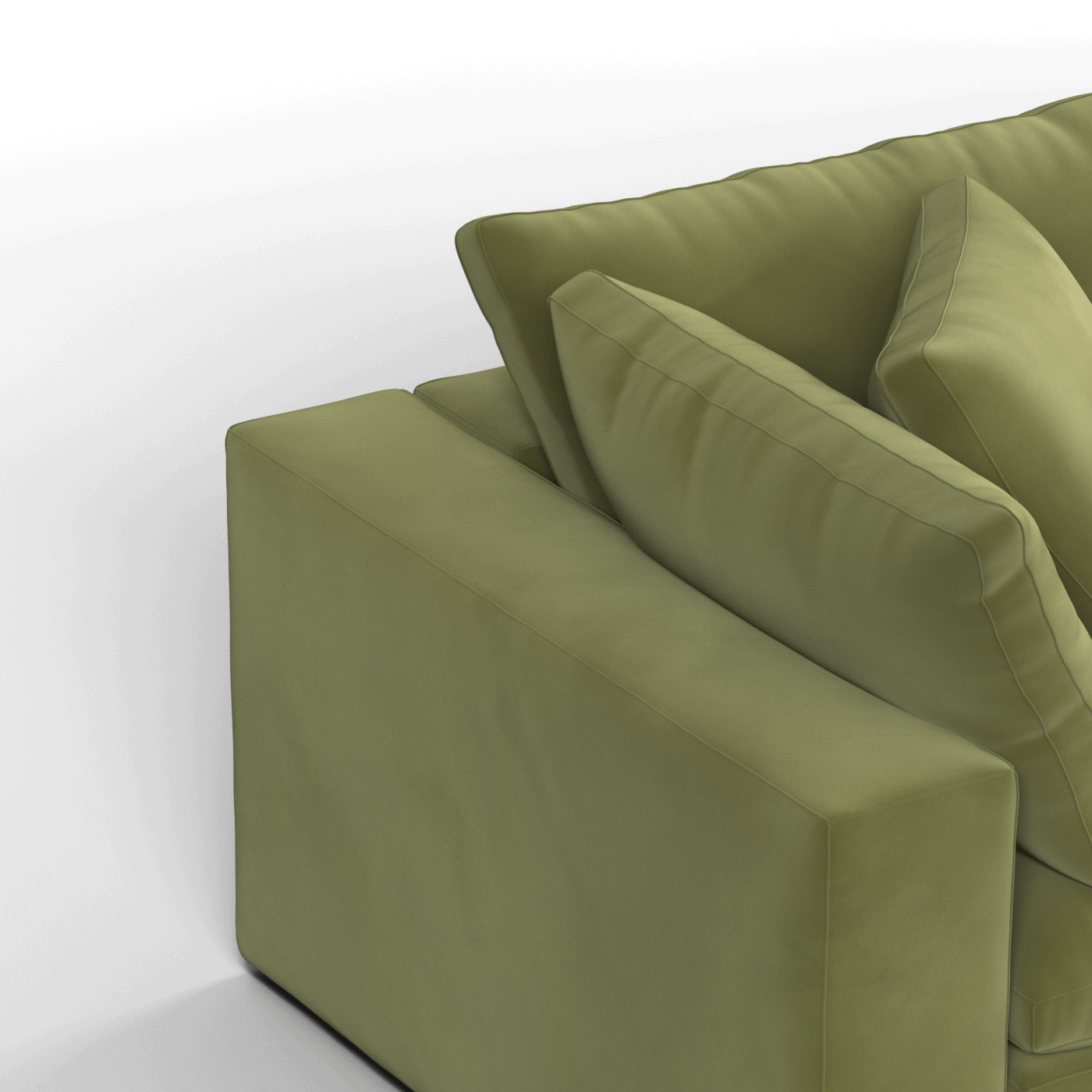 Canapé d'angle modulable Ari avec pouf - Large choix de tissus