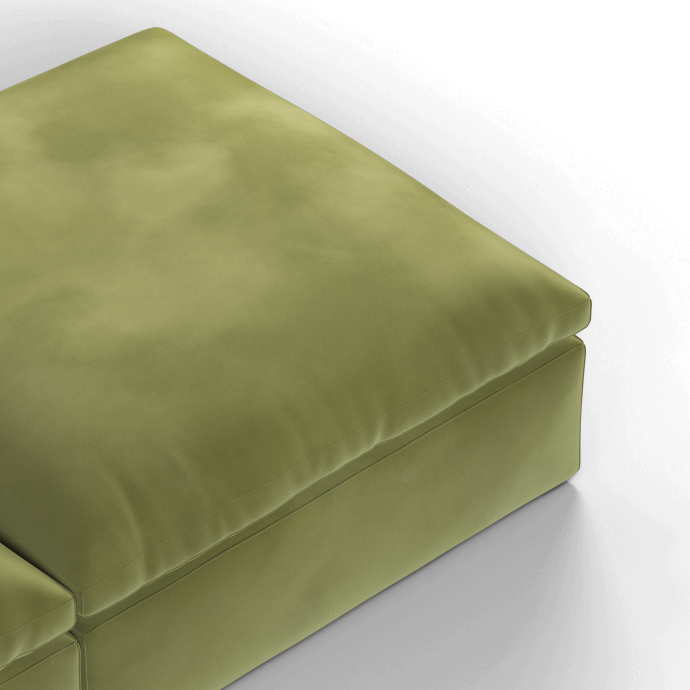 Canapé d'angle modulable Ari avec pouf - Large choix de tissus