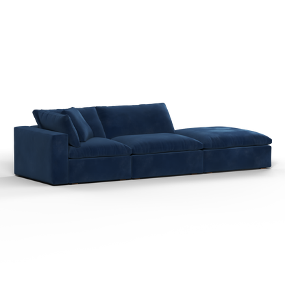 Ari modular corner Sofa with pouffe - Wide fabric range