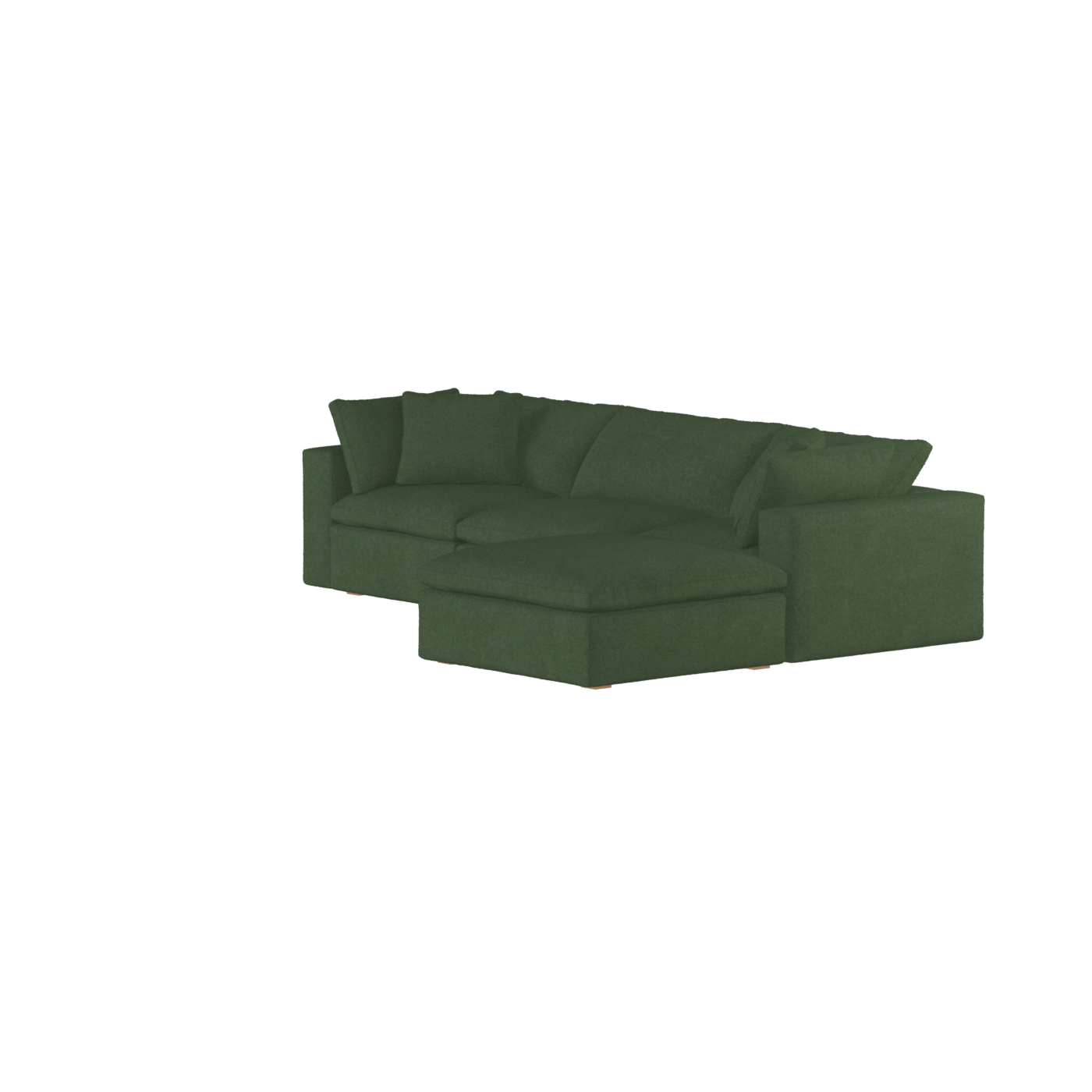 Canapé d'angle modulaire trois places Ari avec personnalisation complète du tissu