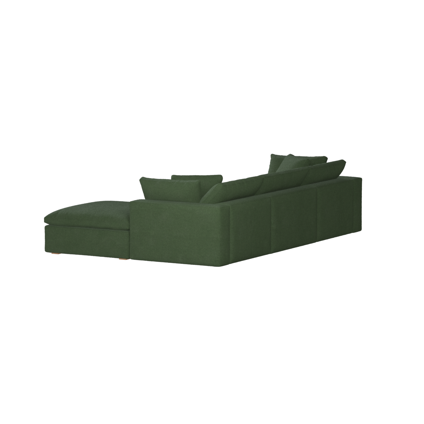 Canapé d'angle modulaire trois places Ari avec personnalisation complète du tissu