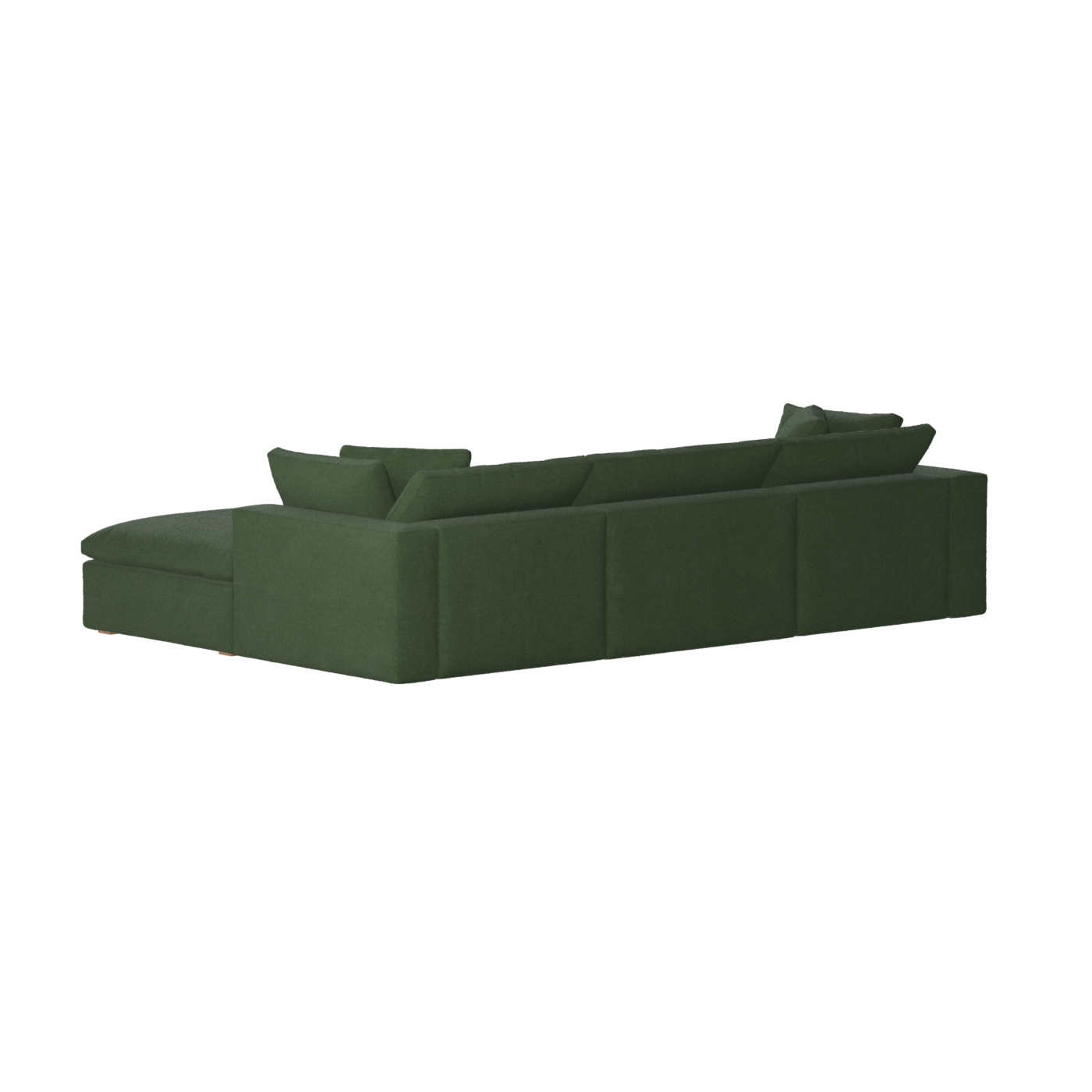 Canapé d'angle modulaire trois places Ari avec personnalisation complète du tissu