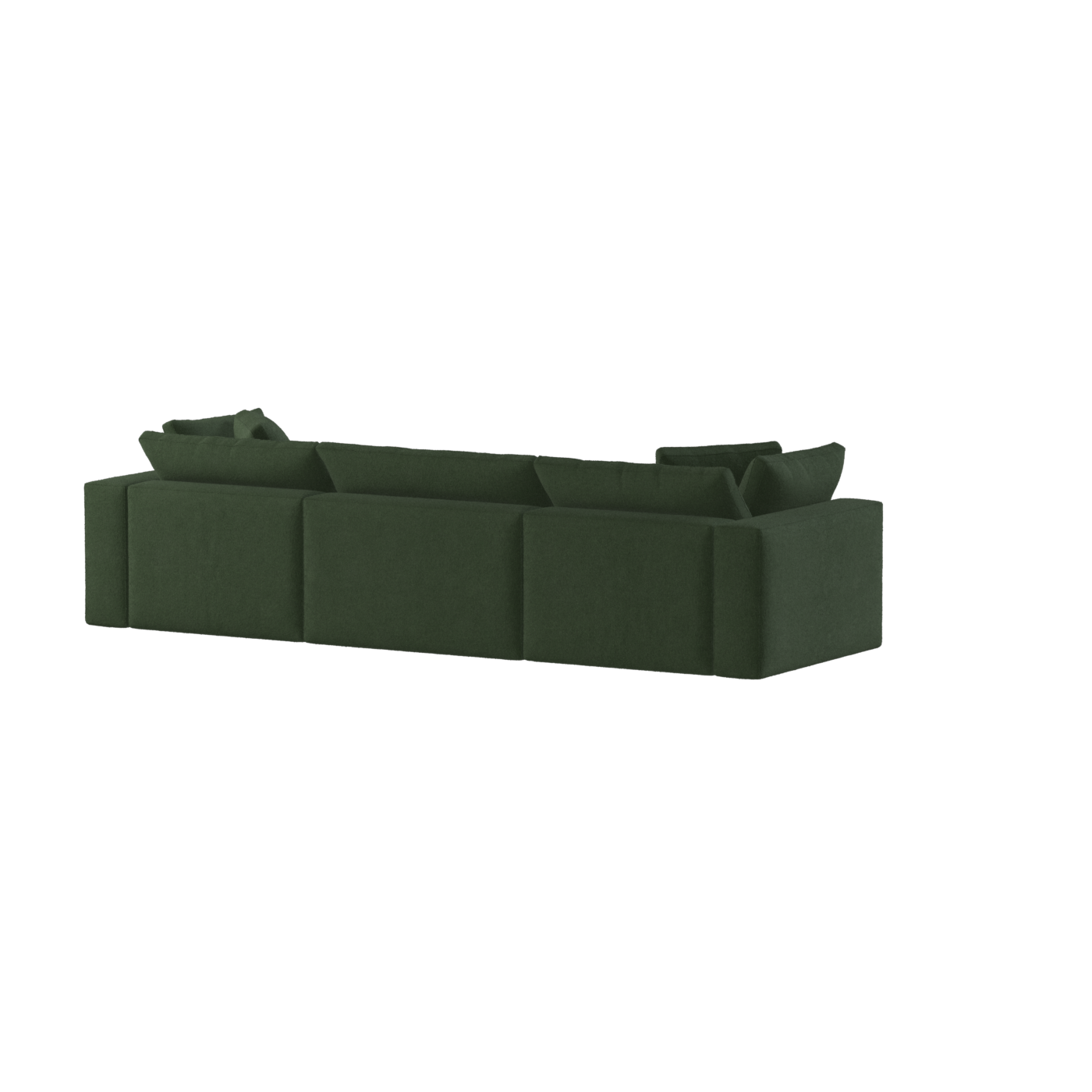 Canapé d'angle modulaire trois places Ari avec personnalisation complète du tissu
