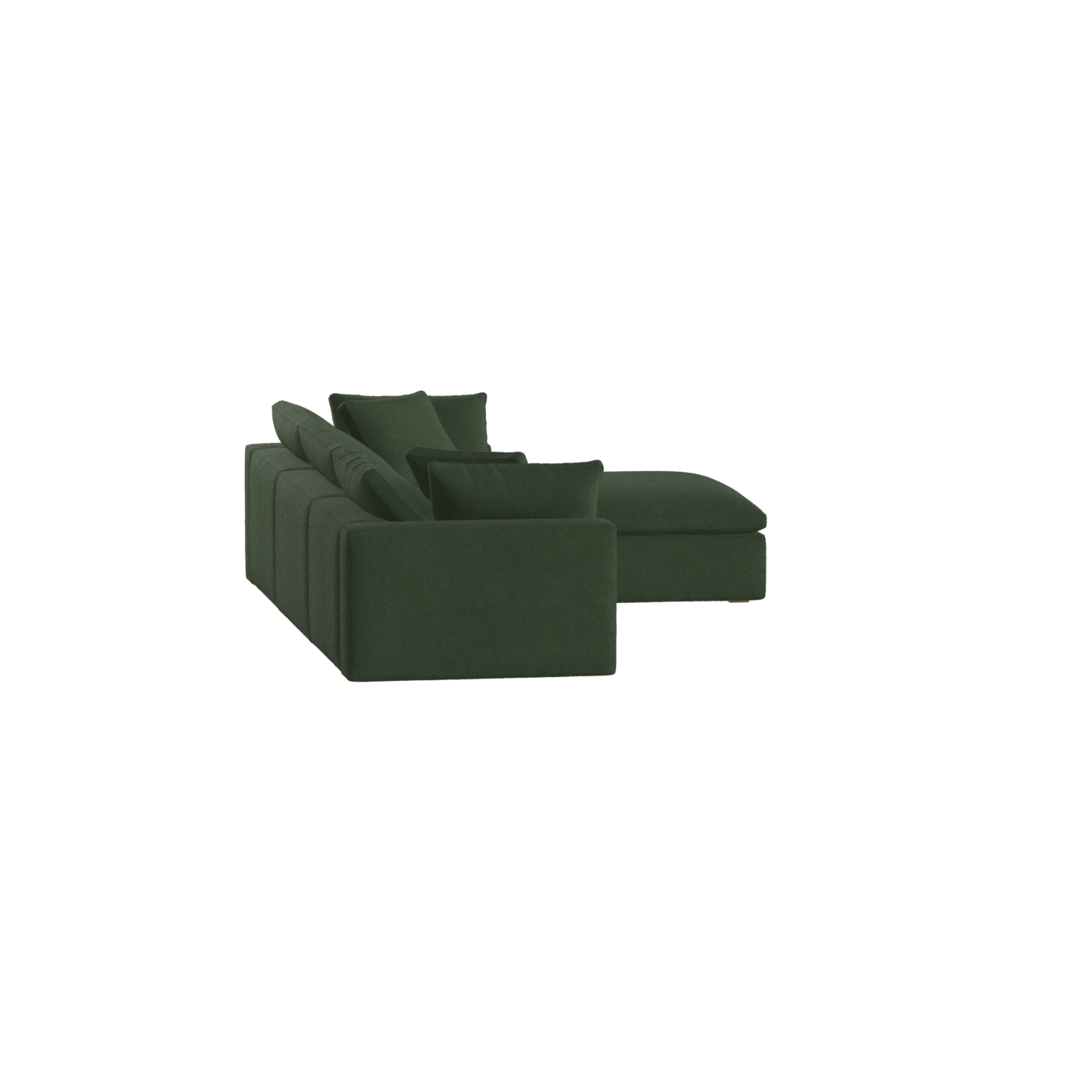 Canapé d'angle modulaire trois places Ari avec personnalisation complète du tissu