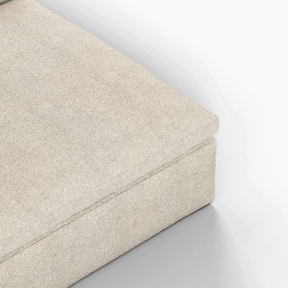 Canapé d'angle modulaire trois places Ari avec personnalisation complète du tissu