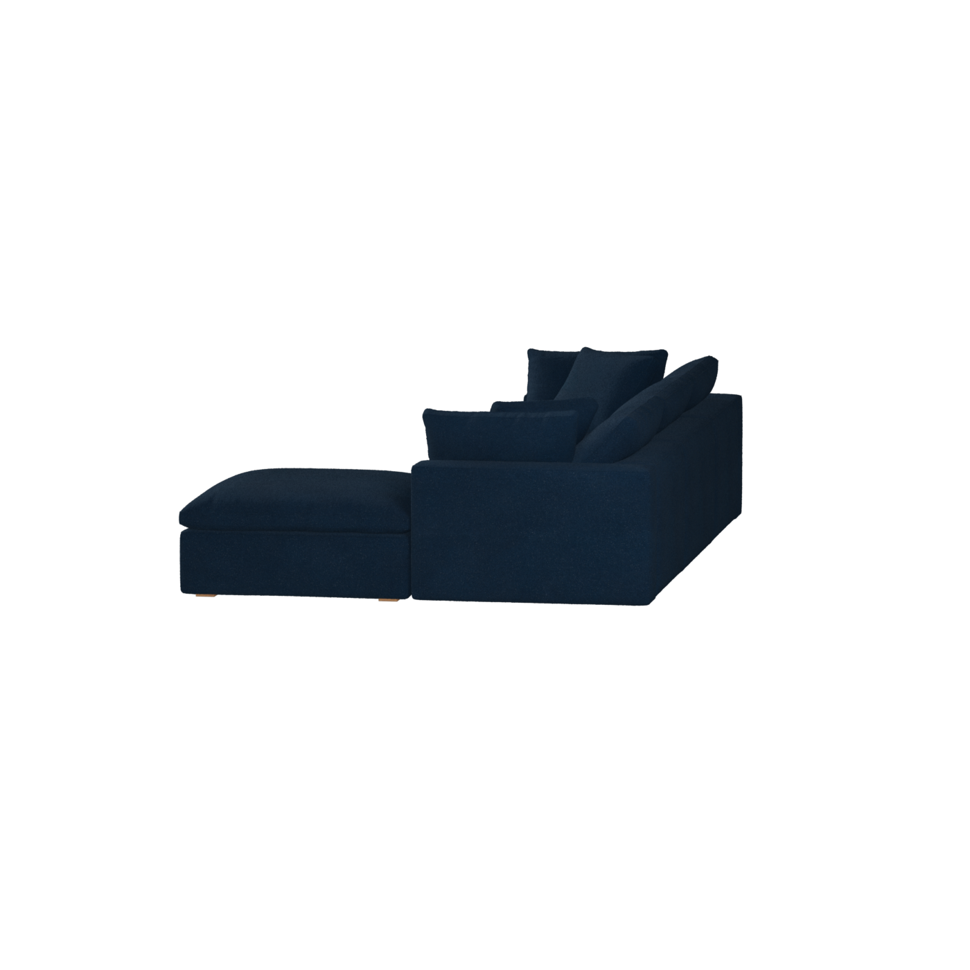Canapé d'angle modulaire trois places Ari avec personnalisation complète du tissu