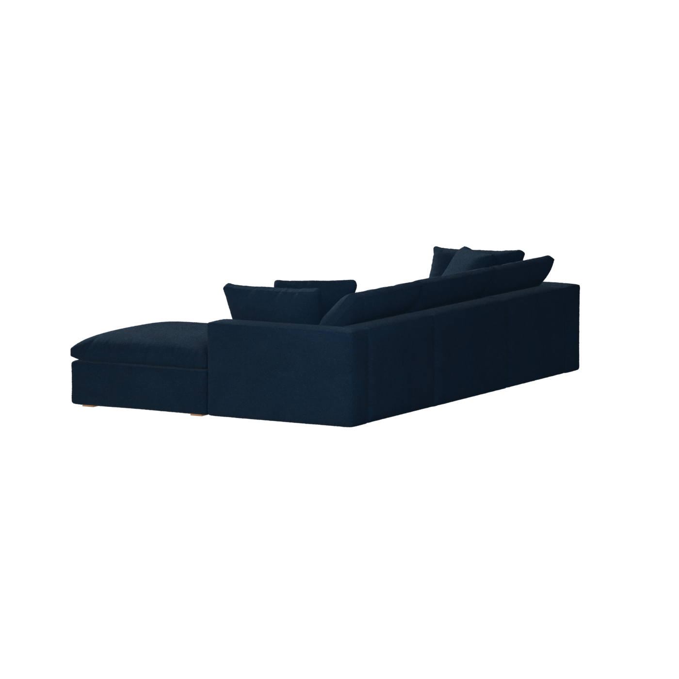 Canapé d'angle modulaire trois places Ari avec personnalisation complète du tissu