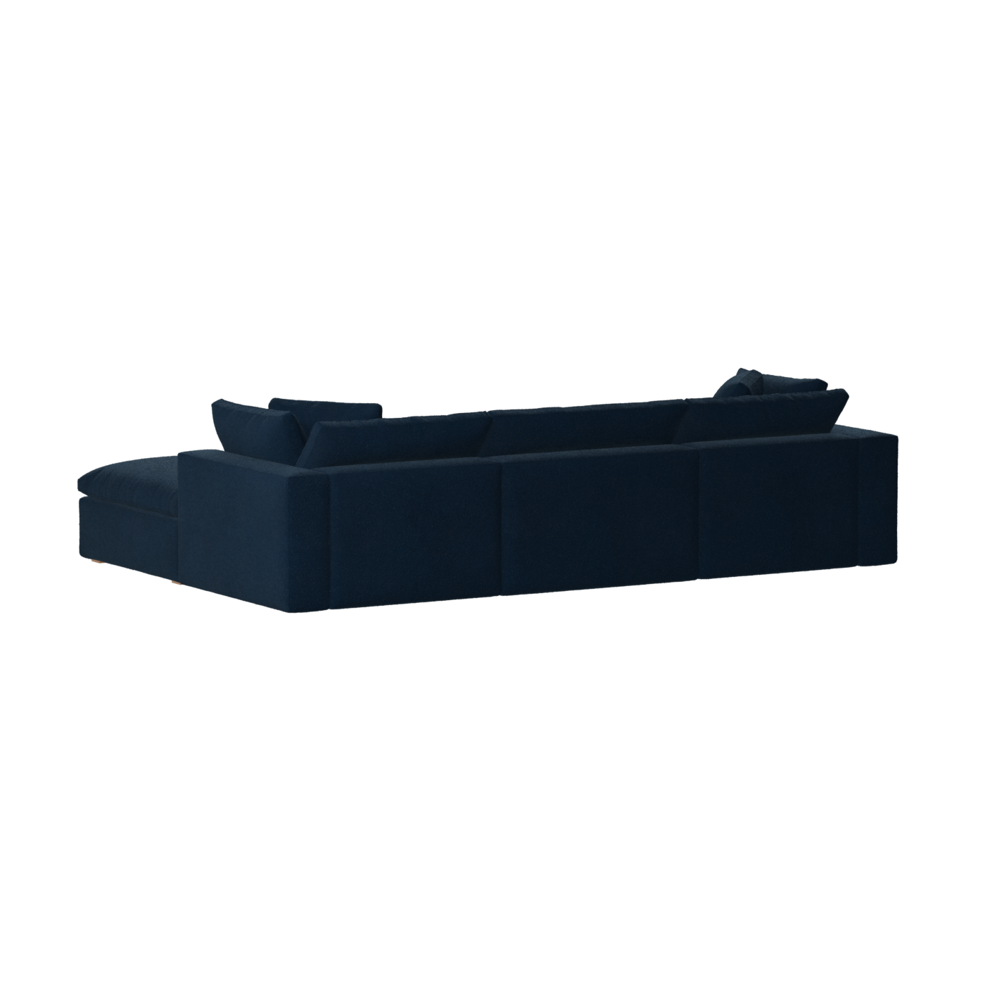 Canapé d'angle modulaire trois places Ari avec personnalisation complète du tissu