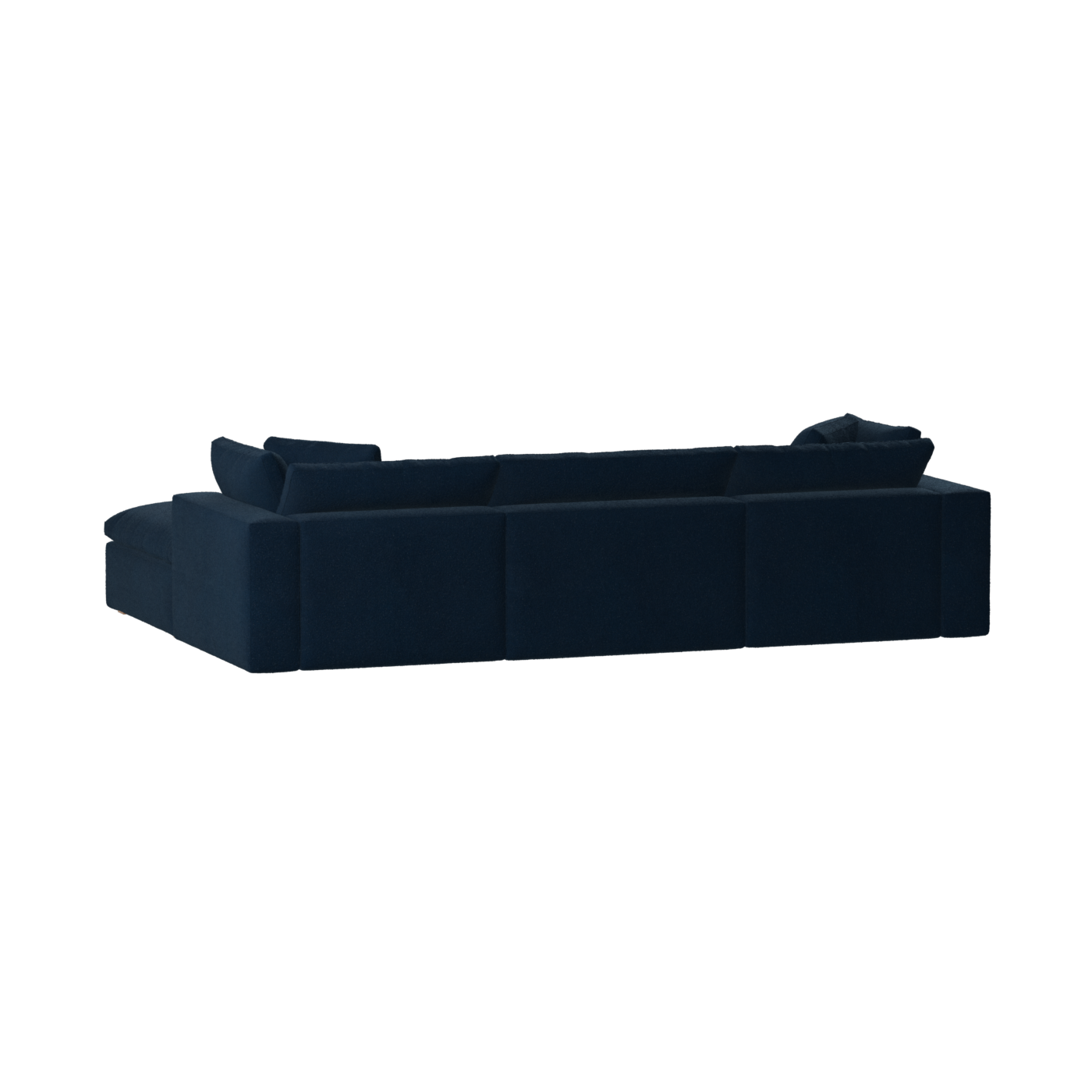 Canapé d'angle modulaire trois places Ari avec personnalisation complète du tissu