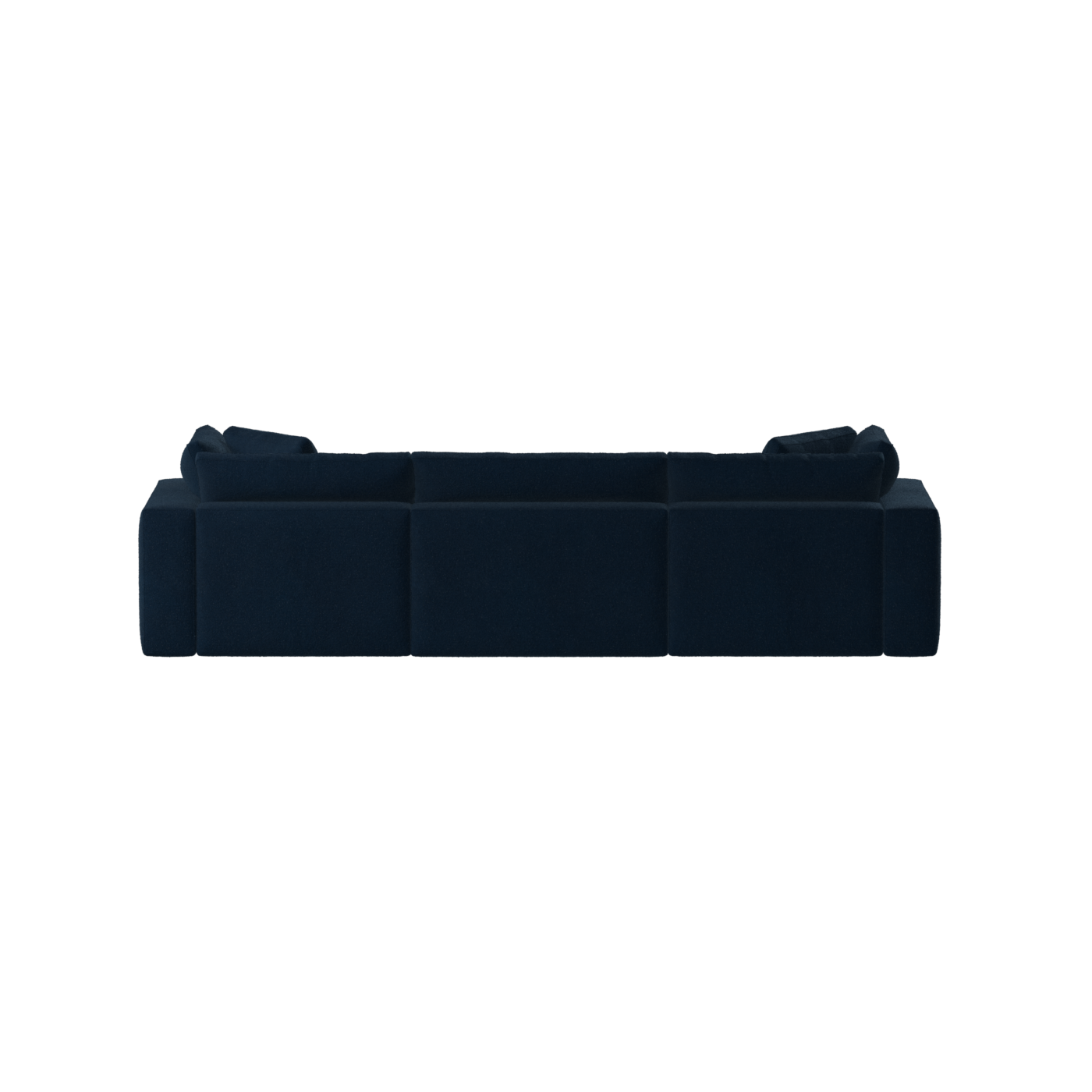 Canapé d'angle modulaire trois places Ari avec personnalisation complète du tissu